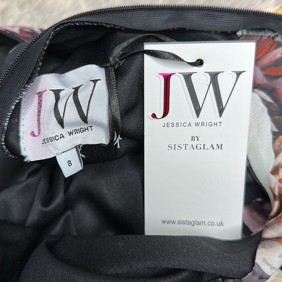 JESSICA WRIGHT | by SisterGlam VIOLET MULTICOLOUR FLORAL DRESS w/ Cold S… - Picture 14 of 16